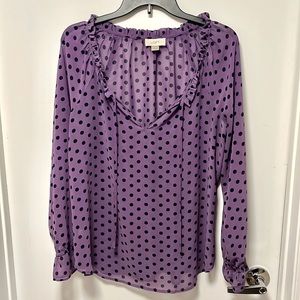 LOFT polka dot blouse